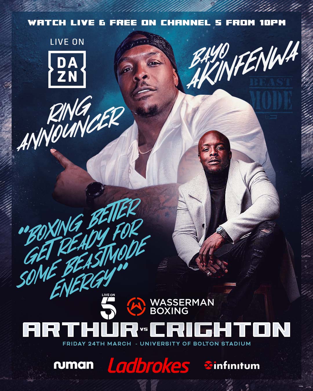 Football legend Adebayo Akinfenwa to become new voice of big time boxing on Channel 5